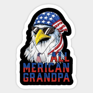 All Merican Grandpa Sticker